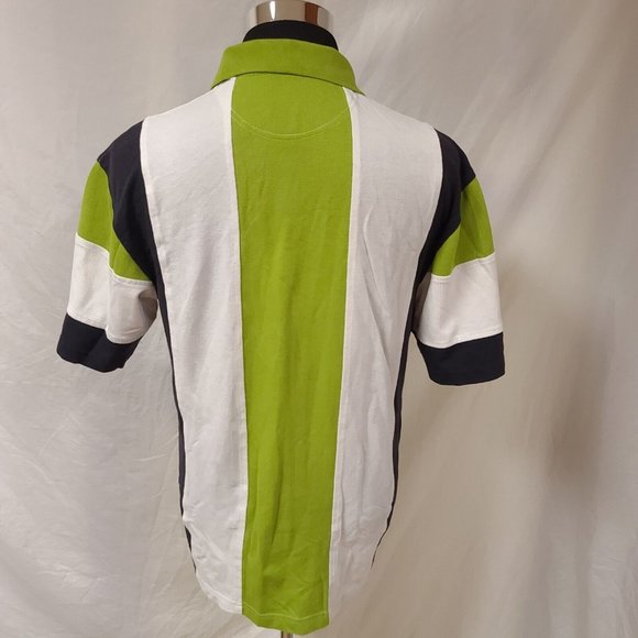Redhead Bass Pro Mens Medium Green White Black 3 Button Pullover Polo Shirt - Picture 7 of 10